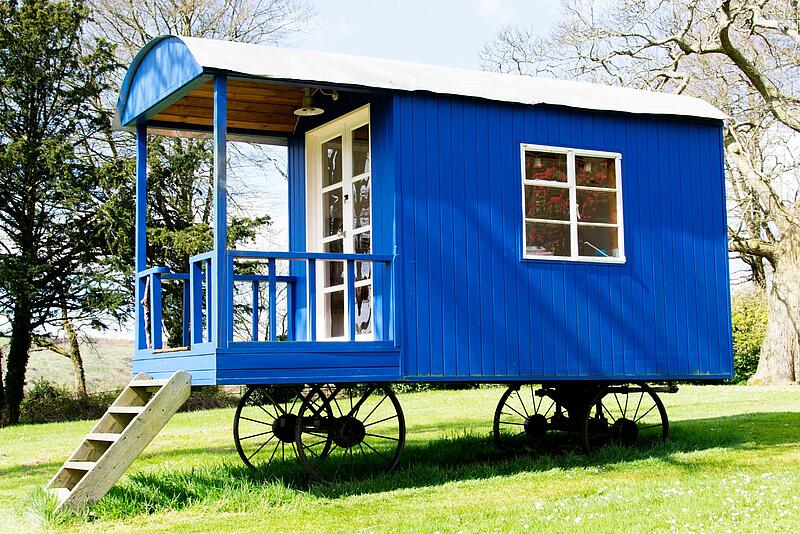 roulotte dans un camping en ardèche