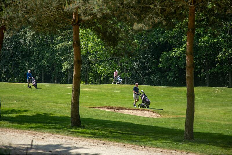 Des golfeurs sur le golf du domaine des Ormes