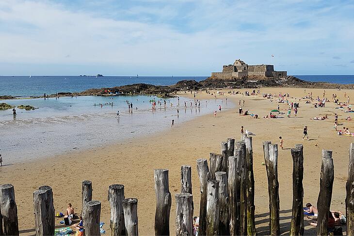 vue de la plage de Saint-Malo