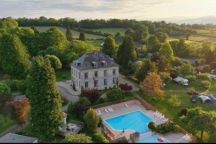 Le château de Brévedent, en Normandie Camping en Normandie : le Brévedent