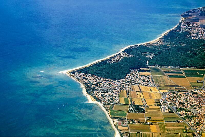 Une vue aérienne de la côte vendéenne