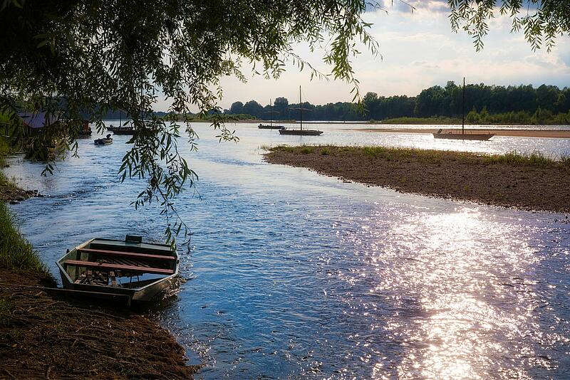 une barque sur la Loire