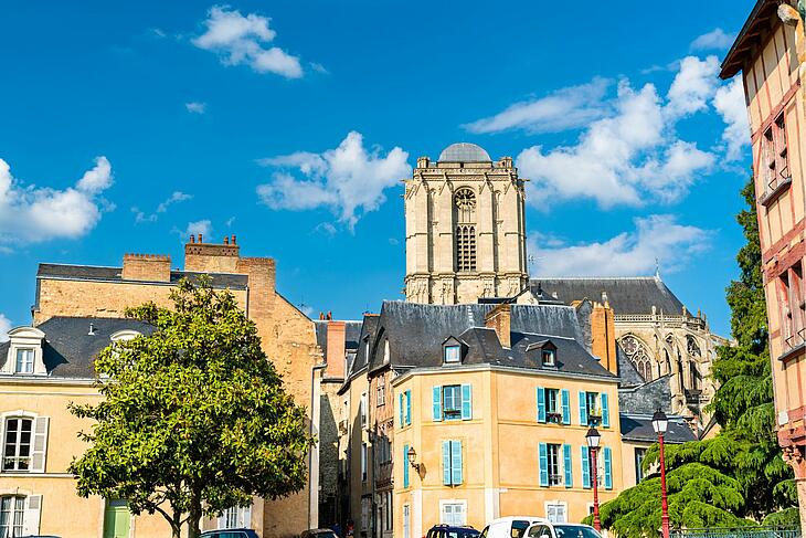 une vue du vieux Mans